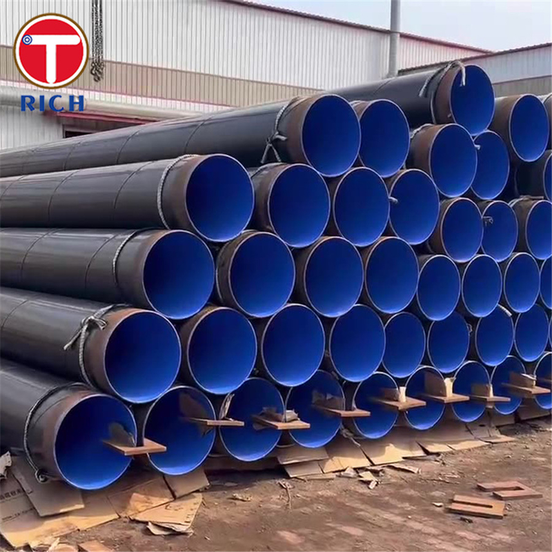 ASTM A1005 Gr.50 Tubes en acier soudés à couture hélicoïdale à extrémité noire, à fin plate, pour le transport de fluides