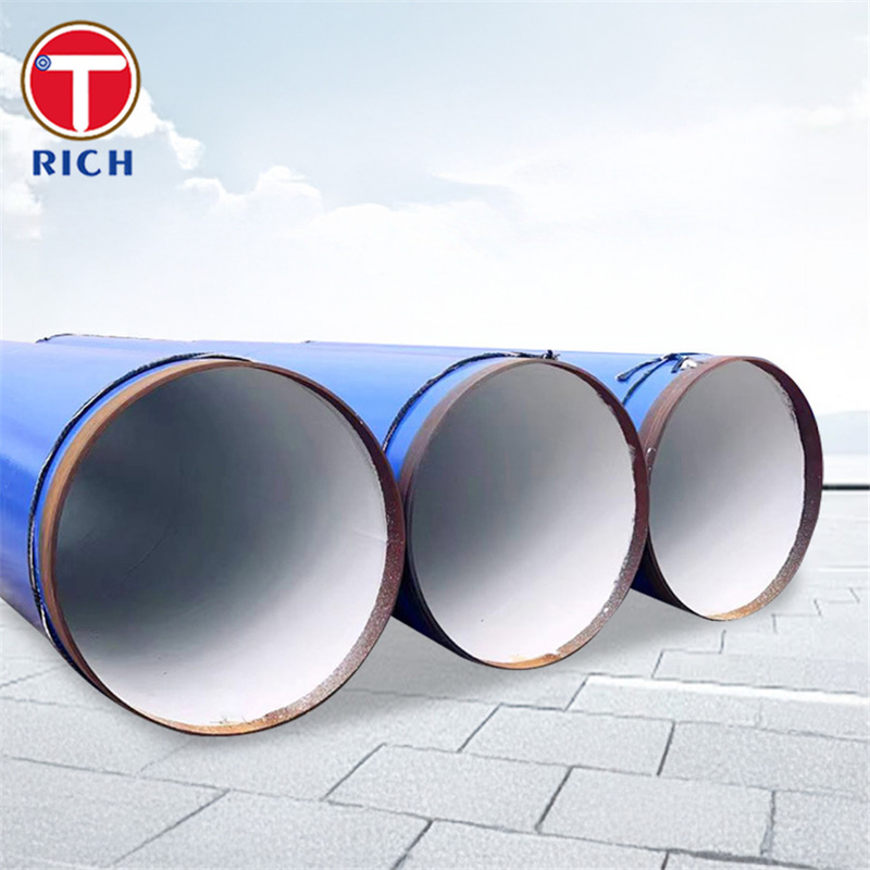 ASTM A978 Pipe en acier enduit de plastique en acier enduit de polyéthylène enduit de polyethylène enduit de côtes composites en acier soudé