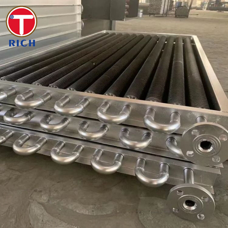 Tube à ailettes de type L enroulé sous tension avec pied en L en aluminium pour échangeurs de chaleur résistants à la corrosion