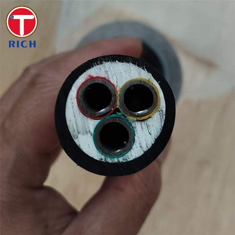 Tubes sans soudure en acier inoxydable à plusieurs noyaux avec revêtement en plastique pour la construction navale de catégories 304L/316L/Duplex 2205 et de techniques de traction à froid/de laminage à chaud