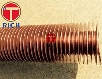 Un bon prix. OD25mm a crénelé le tuyau de cuivre à ailettes pour le refroidisseur d'air en ligne