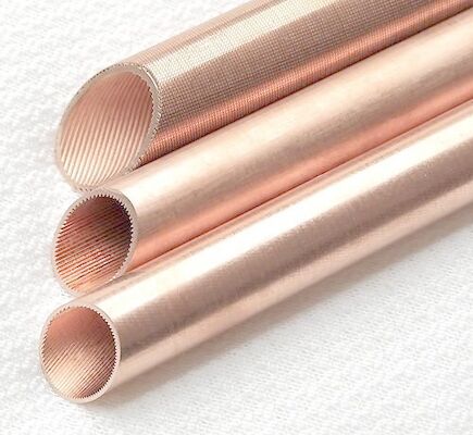 Un bon prix. Tubes de cuivre cannelés intérieurs d'échangeur de chaleur de C12200 5.0mm en ligne