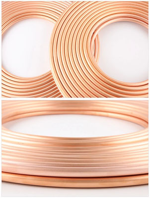 Un bon prix. La bobine creuse étirée à froid de climatisation du tube de cuivre C1100 a étamé en ligne